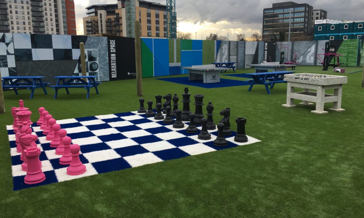 EasiPlay Commercial Amenities Area Wellington Place Leeds City Centre Chess Board
