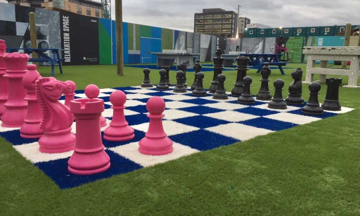 EasiPlay Commercial Amenities Area Wellington Place Leeds City Centre Chess Board