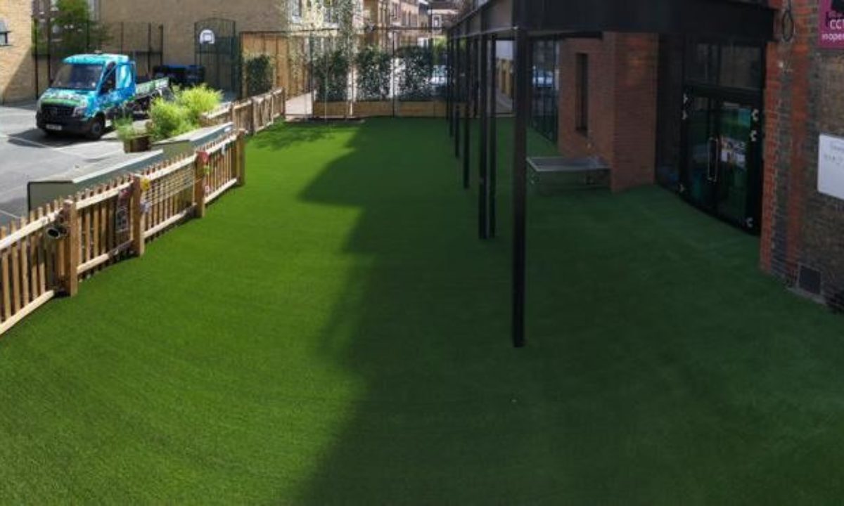 Artificial grass installed at primary shool